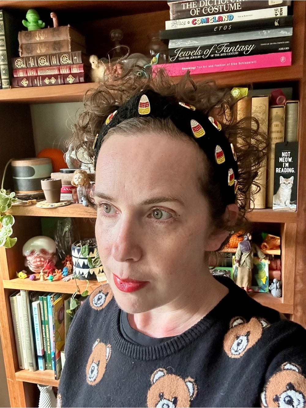 Halloween Black Candy Corn Embellished Headband - Women Hair Accessory